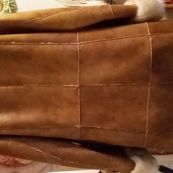 NWT,RARE,Vintage 90s,Beautiful,Penny Lane,Faux Leather & Shearling,Maxi Coat🤎🤎 - Picture 10 of 17